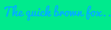 Image with Font Color 00B0FF and Background Color 00EA8D